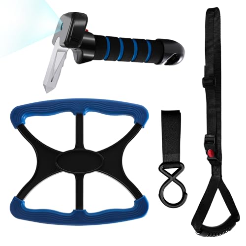 4pc Mobility Standalone Kit:Car Door Assist Handle for Elderly & Adjustable Standing Aid Safety Handle & Liberty Lift Assist with Hook Gift for Seniors, Disabled, Pregnant to Convenient Travel