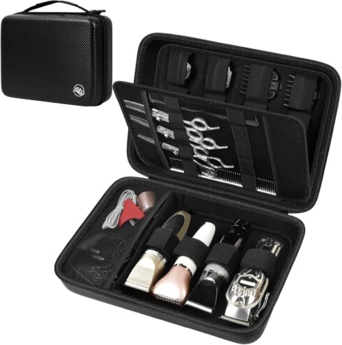 Boobowl Hard Travel Case for Hair Clippers, Barber Tool Organizer - Black