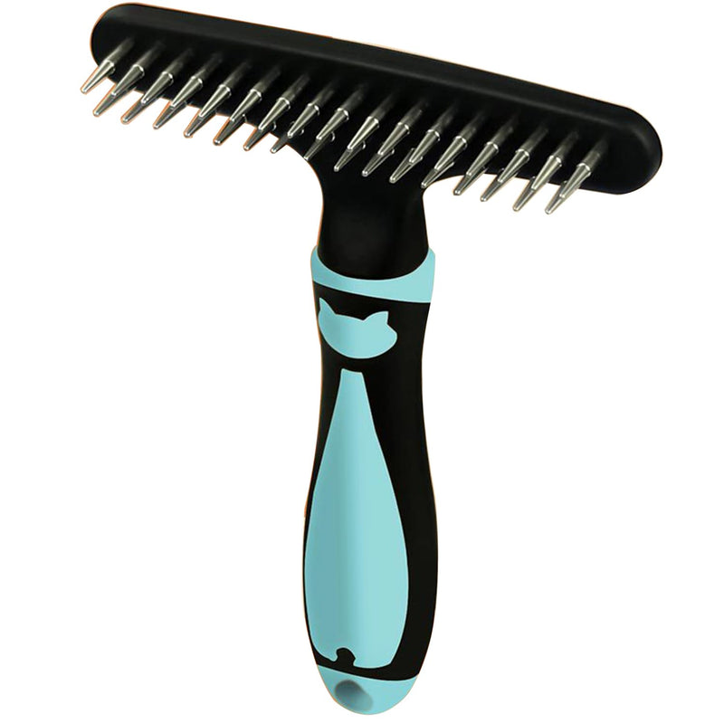 Pet Grooming Brush, Double Row Shedding Dog Grooming Rake for Dogs, Cats, matted, Short,Long Hair Coats - Brush for Shedding - BeesActive Australia