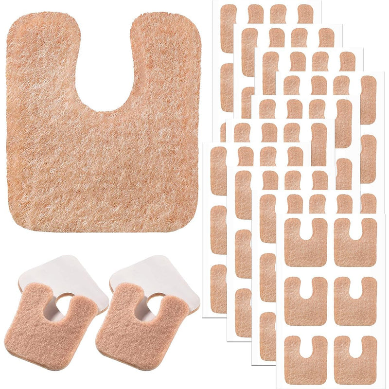 60 Pieces U Shaped Felt Callus Pads Metatarsal Pads Forefoot Foot Pads Pain Relief Foot Cushion Keep Protecting Calluses from Rubbing on Shoes Adhesive Pads for Men and Women 60 PCS - BeesActive Australia