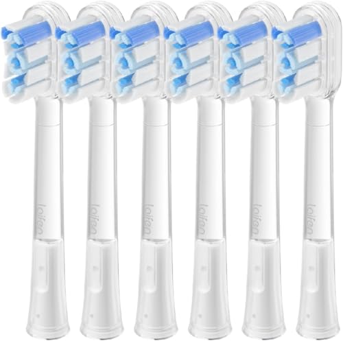 Laifen Cushioned Toothbrush Heads 6 Pack, New 2025 Version Replacement Heads Compatible with Wave/Wave Special Electric Toothbrush (Super-Clean) Super-clean 6 Count (Pack of 1)