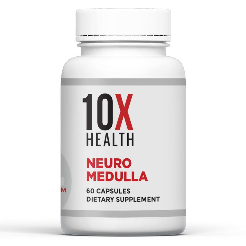 10X Health Brain Supplements for Memory and Focus - 60 Capsules | Ginkgo Biloba: Vitamin B1 & B3, Nootropic Brain & Memory Support, 60 Capsules