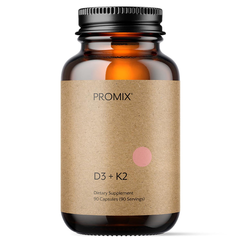 ProMix Nutrition Vitamin D3 K2 5,000 IU Capsule Supplement - 90 Count | Vitamin D3 K2 Supplement for Immune Support, Bone Strength, Heart Health & Calcium Absorption Every Day