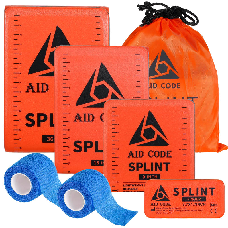 First Aid Splint 36" X 4.3",Emergency Splint Kit for Arm Leg Broken Bones Fracture,Ideal for Sports, Home, First Aid Refill and Pets (4 pack combo) 4 pack combo - BeesActive Australia