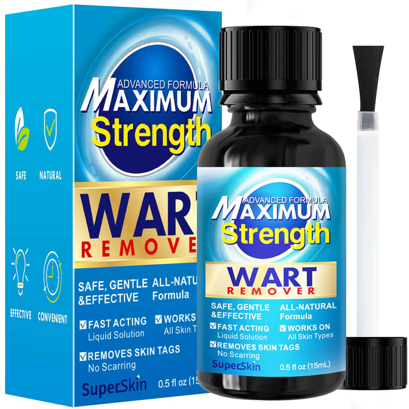 Fast Action Liquid Wart Gel Maximum Strength - Wart Liquid with Salicylic Acid - Fast-Acting Wart Liquid Freeze Off Designed for Warts, Plantar Wart, Genital Wart, Common Wart, Flat Wart, Corn, Callus Clear - BeesActive Australia