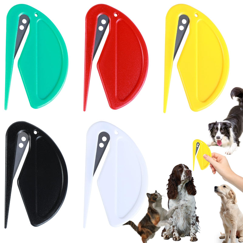 5pcs Pet Knot Opener Knotting Comb Removal Dematting Hair Flea Brush Shedding Tool Matted Fur Tick De Remover Matting Grooming Supplies for Indoor Medium Long Haired Cats Dogs Tangled - BeesActive Australia