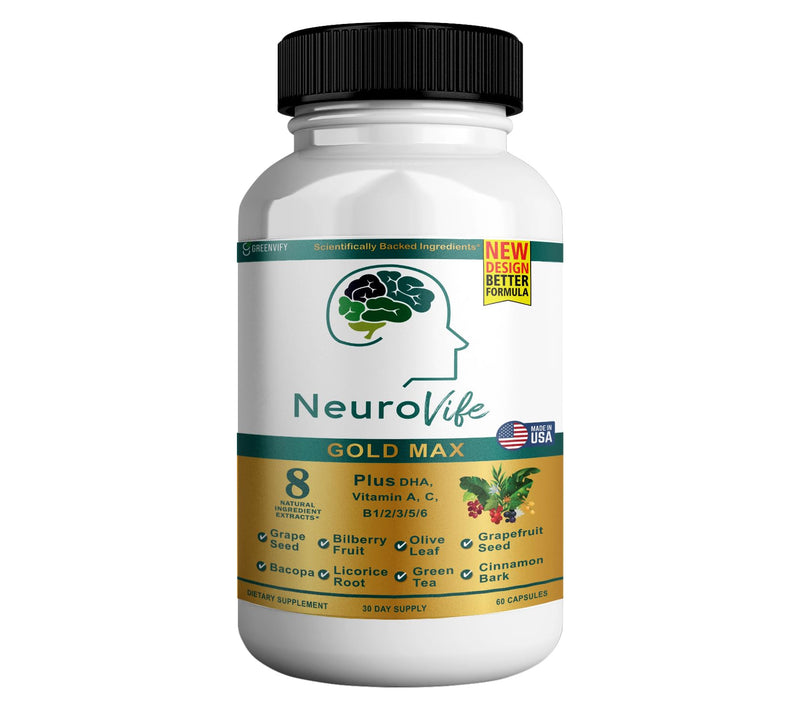 NeuroVife Gold Max Nootropic Formula, Cognitive Focus and Clarity Complex, 60 Capsules 1