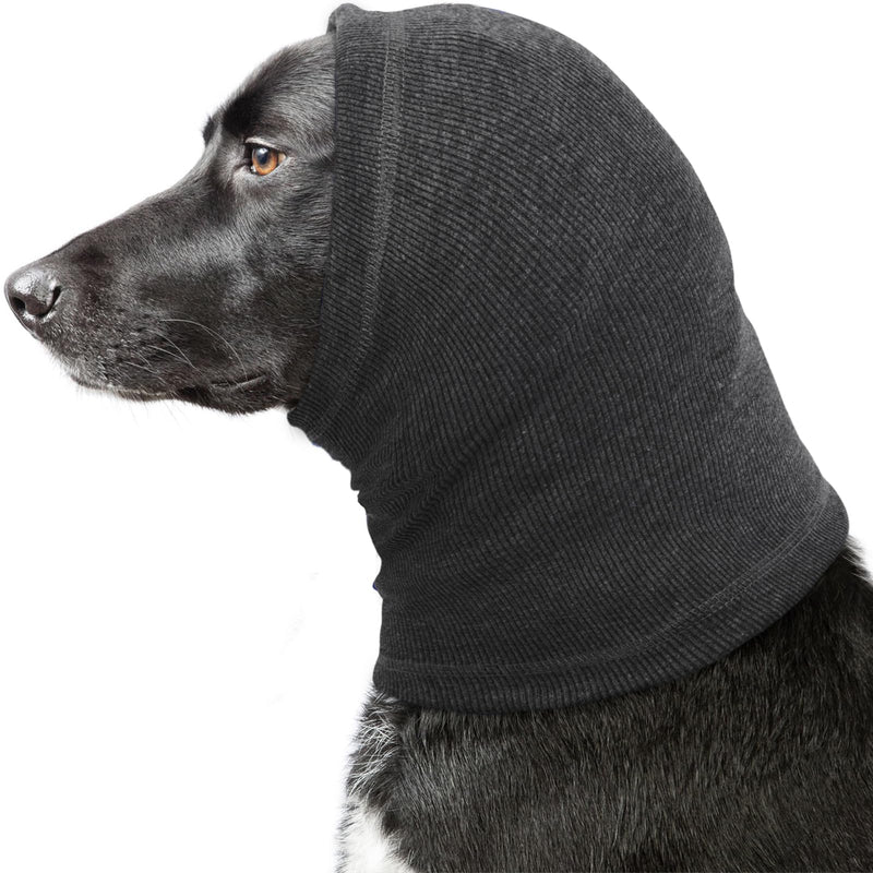 BRKURLEG Quiet Ears for Dog, Dog Ear Muffs for Noise Protection,Knitted Dog Winter Hats, Dog Calming Hoodie, Pet Cats and Dogs Grooming Bathing Calming Drying Ear Muffs (Grey, L) Large(Pack of 1) Grey - BeesActive Australia