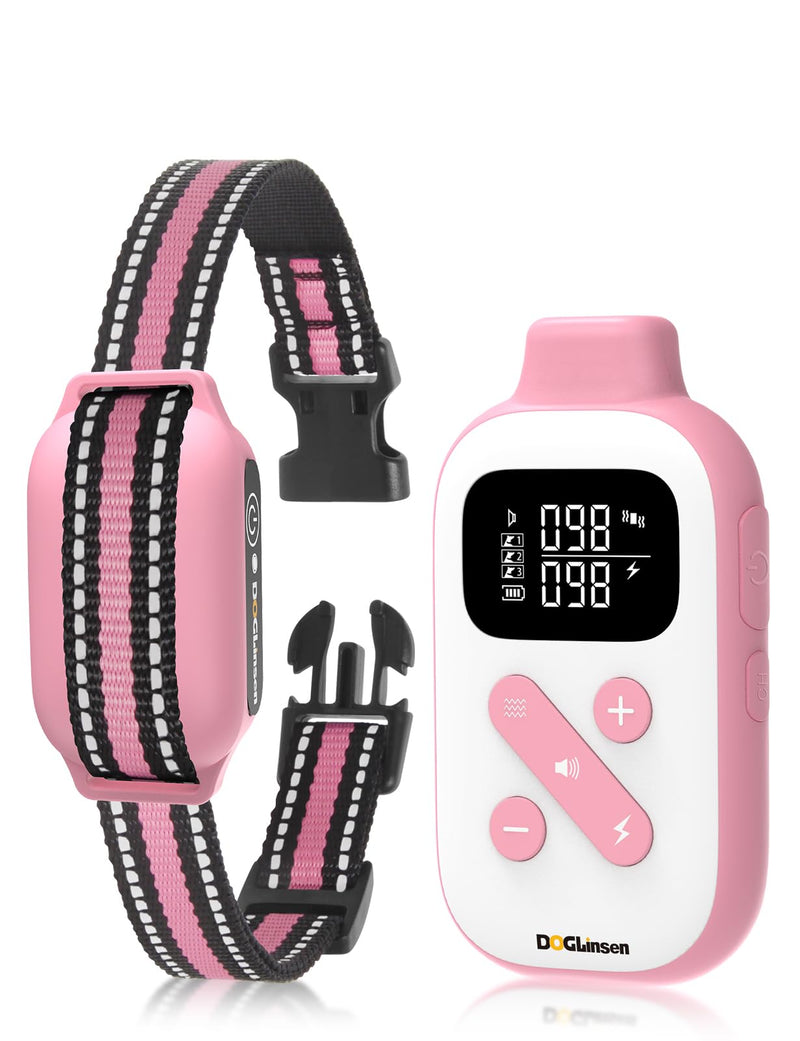 2-in-1 Bark and Shock Collar for Dogs, Smart Anti Barking Dog Training Collar with 5 Adjustable Sensitivity, Automatic Bark Collar with Remote, Vibration, Beep, Shock and Automatic - BeesActive Australia
