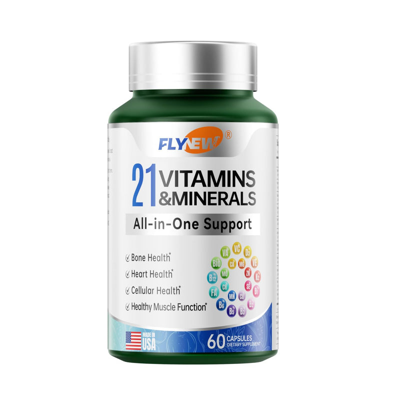 Multivitamin for Women & Men - Mens & Womens Multivitamin for Bone, Skin & Immune Health Support, 21 in 1 Multivitamins Supplement, Multivitamins with Gluten & Allergen Free, Non GMO, 60 Capsules 1 Pack Multivitamin