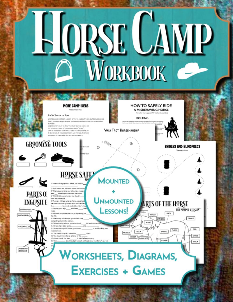 The Horse Camp Workbook: Riding Lessons, Horseback Challenges, Unmounted Games, Horse Worksheets and Equine Knowledge - BeesActive Australia
