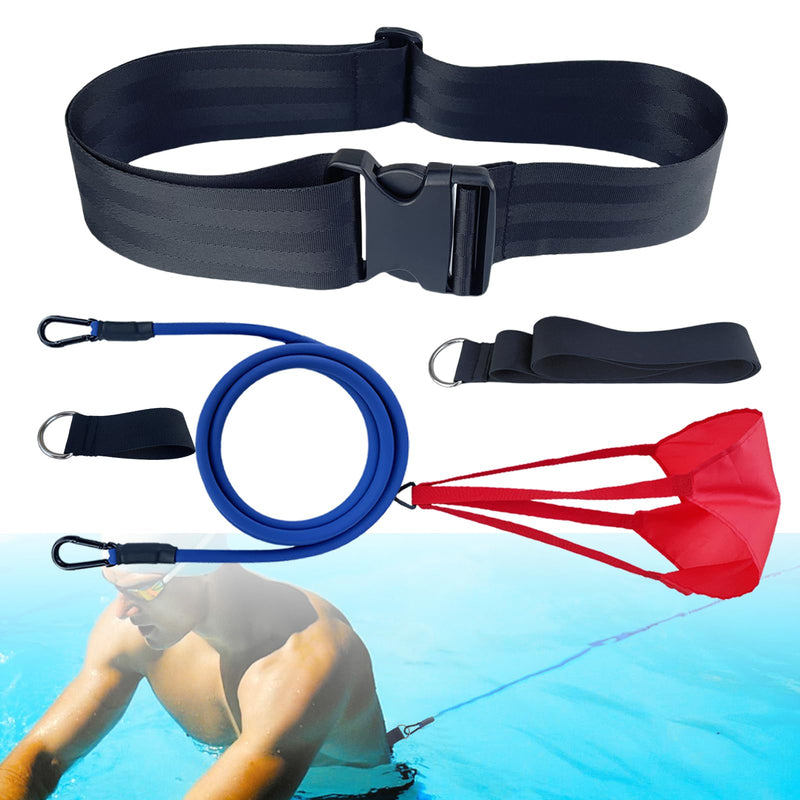 Swimming Resistance Training Set - Aquatic Resistance Belt, Swim Parachute, Pool Trainer Set A - BeesActive Australia