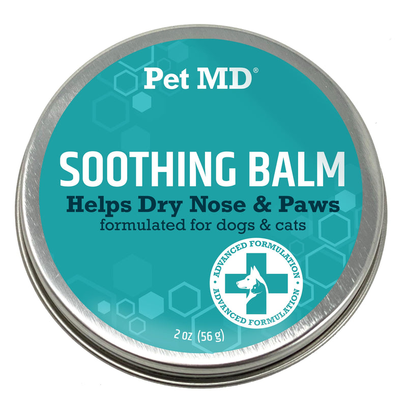Pet MD Soothing Balm - Cat & Dog Paw Pad Balm - Elbow and Dog Nose Balm for Dry Nose - with Shea Butter, Beeswax, and Coconut Oil for Dogs - Fragrance Free & Safe to Lick - Made in USA