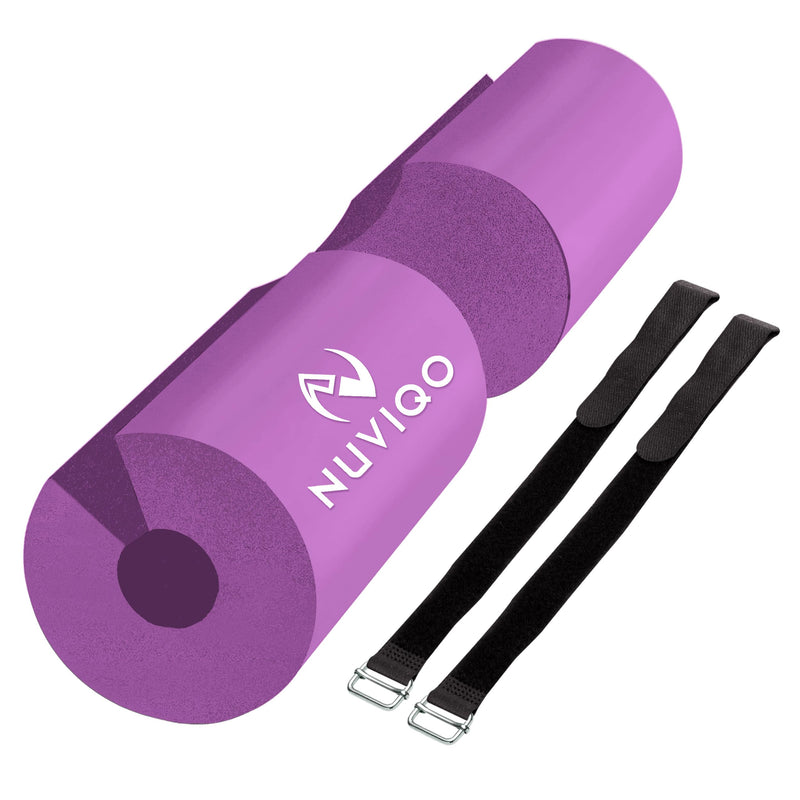Barbell Pad Squat Pad for Lunges and Squats - Hip Thrust Pad for Standard and Olympic Bars - Provides Cushion to Neck and Shoulders While Training Purple - BeesActive Australia