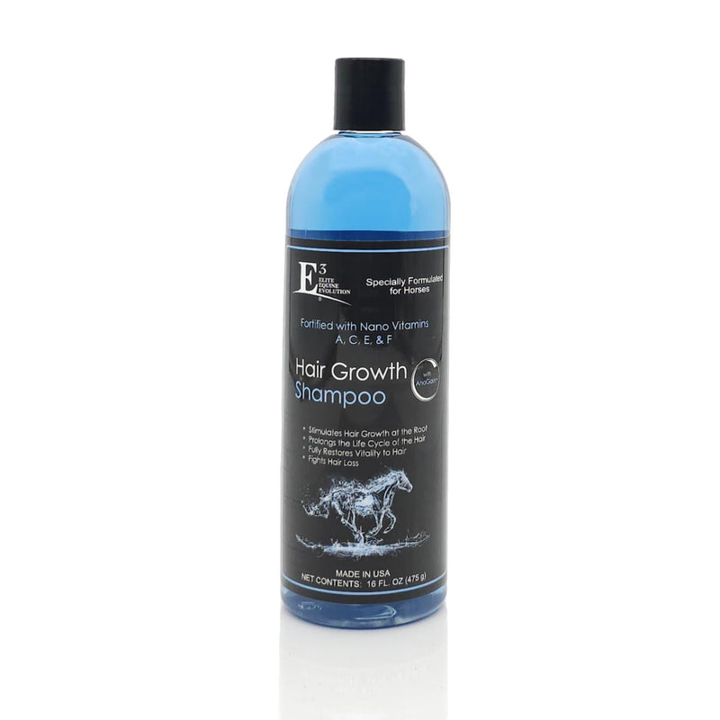 E3 Hair Growth Shampoo with AnaGain (Pea Sprouts), 16oz - Promotes Fuller, Thicker Mane and Tail, Nourishes and Strengthens Hair, Natural Ingredients (Human Grade Ingredients) - BeesActive Australia