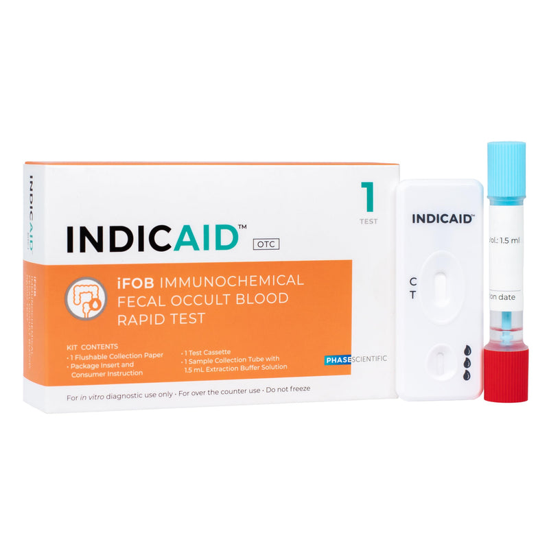 INDICAID Immunochemical Fecal Occult Blood Rapid Test (iFOB), FIT Colon Test, Accurate and Easy at Home, No Prep Required (1 Pack) - BeesActive Australia
