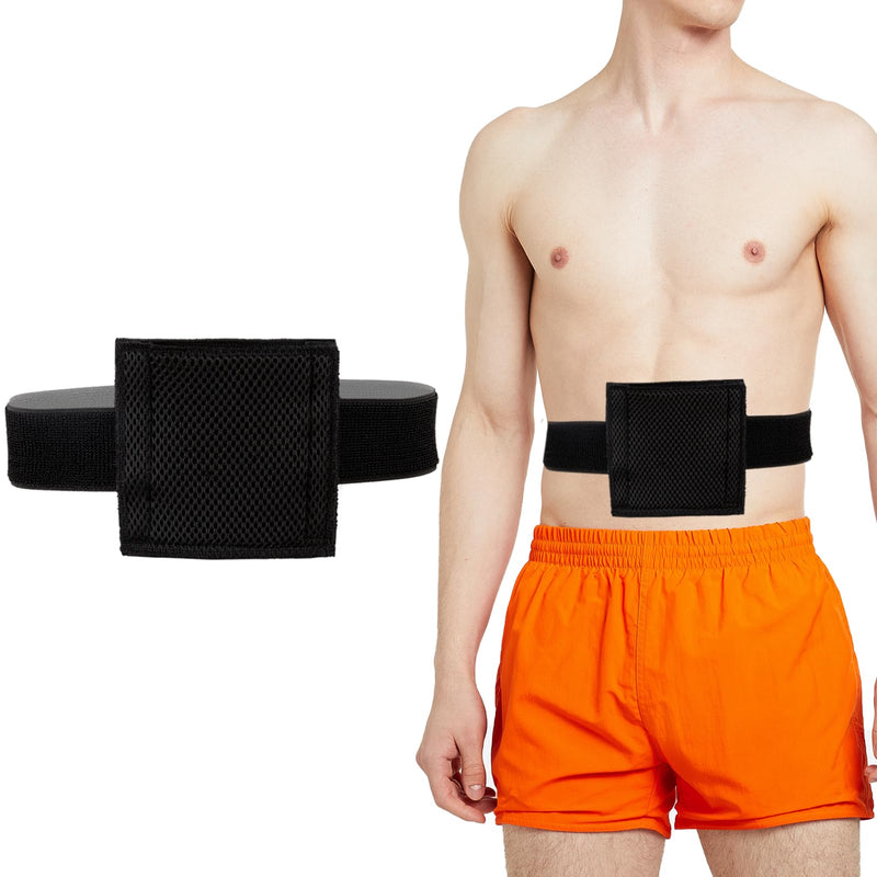 Breathable Feeding Tube Belt, Concealment and Comfortable Gastrostomy G Tube Accessories, Peritoneal Dialysis Belt with Mesh Sponge Pad Black Pd Belts Dialysis for Men Women Adults (L) L - BeesActive Australia