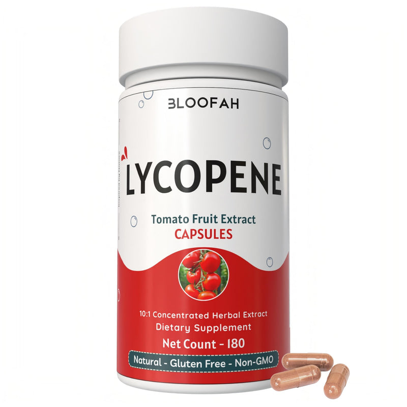 Lycopene Tomato Extract 500mg Capsules | Natural Lycopene Rich Herbal Supplement | Naturally-Occurring Carotenoid | 100% Pure, Non-GMO & Gluten Free Formula - 180 Count - BeesActive Australia