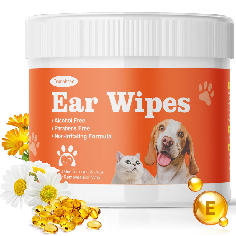 Dog Ear Wipes, Dog Ear Cleaner Wipes Ear Cleaning Wipes for Dogs,Cats - Gently Remove Ear Wax - Relieve Ear Infections, Itching,Scratching,120ct (3.15in) Pet Ear Cleanser - BeesActive Australia