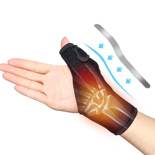 FIIL Thumb Splint Brace Reversible Thumb Wrist Stabilizer Compression Splint for Thumb Arthritis Tendonitis Sprained Carpal Tunnel Thumb Splint Wrist Support to Help Sleep（7.7 * 4 * 1 IN）