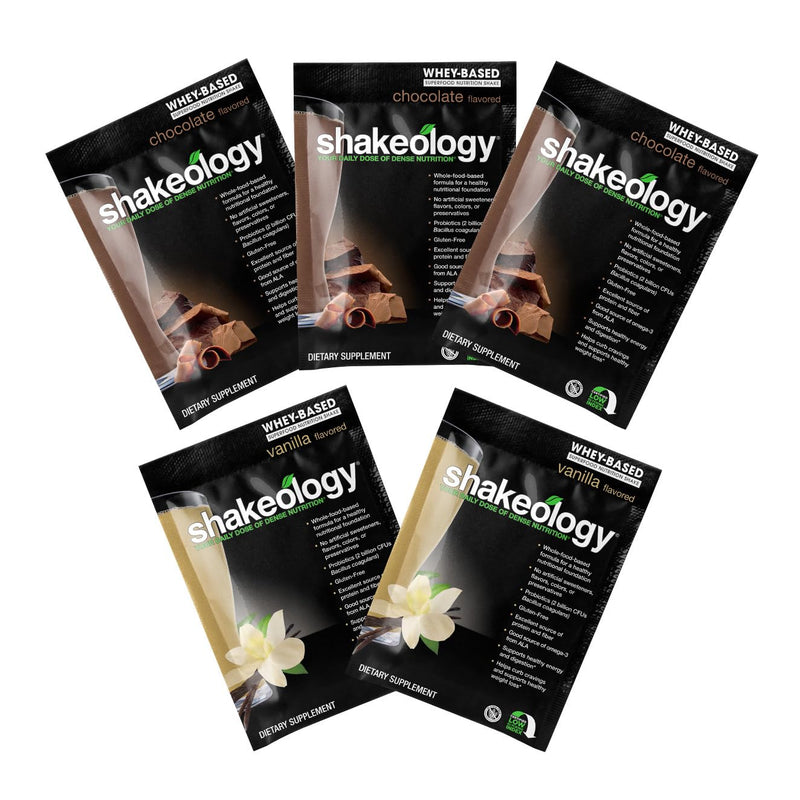 Shakeology Sampler Pack Whey Protein Powder - Superfood Protein Shake | Gluten free, probiotics for gut health, supergreens, adaptogens, vitamins, 16g plant protein per serving
