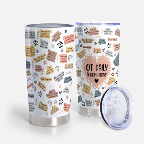 OT Stainless Steel Insulated Tumbler - Gift for Occupational Therapists & Assistants - Appreciation or Graduation Present - OT Gift (Design 3) Design 3