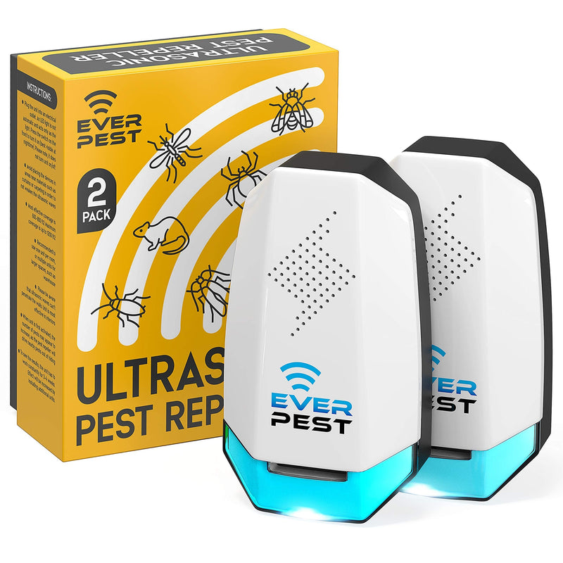 Ultrasonic Pest Repeller Plug in 2 Pack- Electronic Insect Control Defender - Roach Bed Bug Mouse Rodent Mosquito - Indoor Reject Repellent - for Cockroach Ants Mice Fly Rat Bedbug - BeesActive Australia