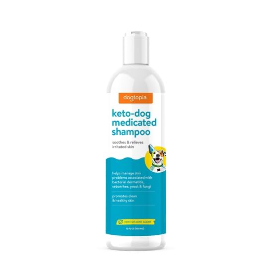 Keto-Dog Medicated 12oz Shampoo for Dogs and Pets – Hint of Mint Scent | Therapeutic Medicated Shampoo with Moisturizing Colloidal Oatmeal | Soothes and Relieves Irritated Skin - PawsPlanet Australia