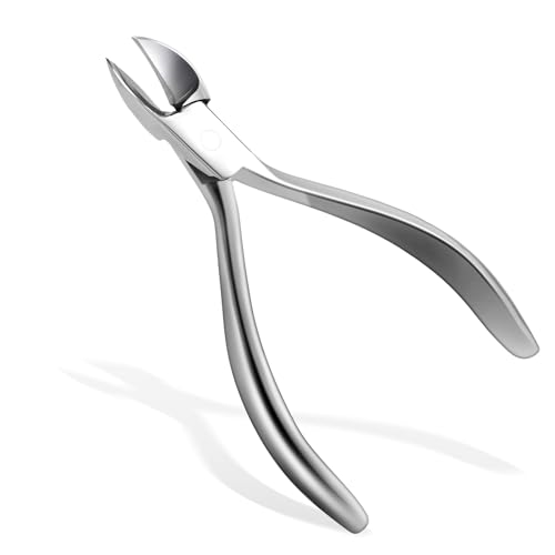 Toenail Clippers, Professional Ingrown Nail Clippers for Men Women& Seniors, Toenail Clippers for Thick Toenails, Premium Quality Stainless Steel Nail Clippers with Super Sharp Curved Blades