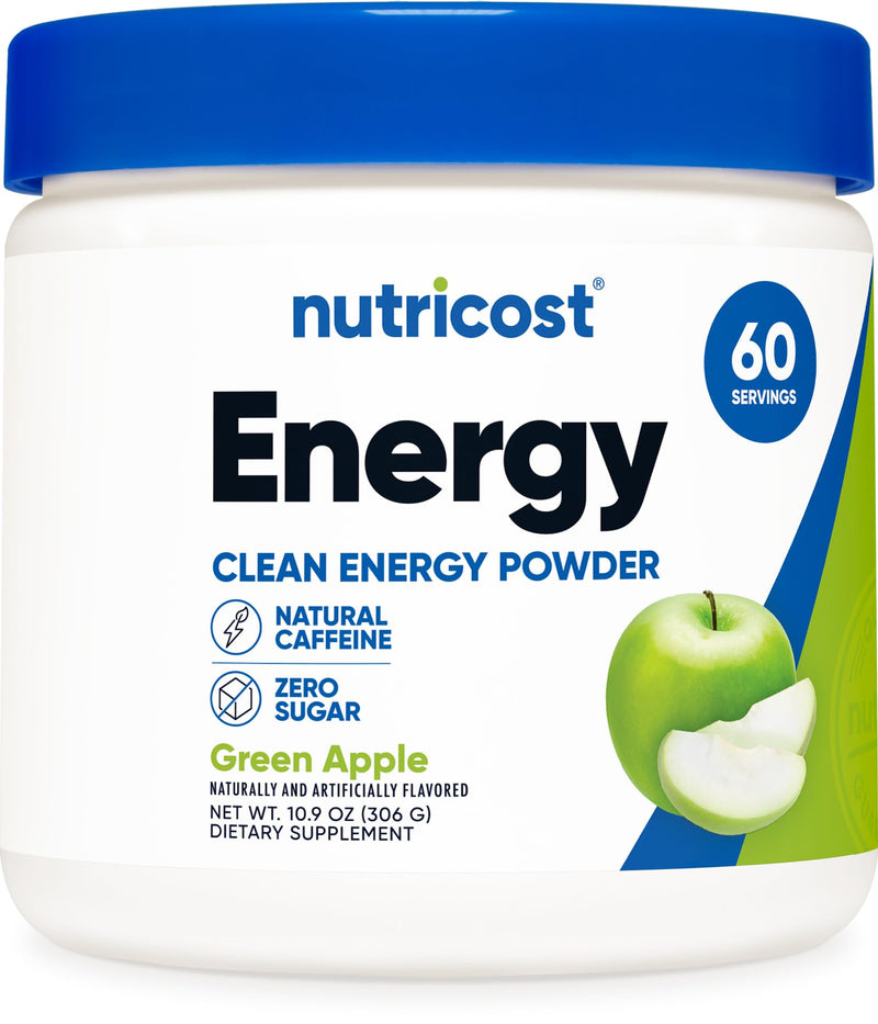 Nutricost Energy Complex (Green Apple) 60 Servings, Clean Energy Powder | 300g Dietary Supplement