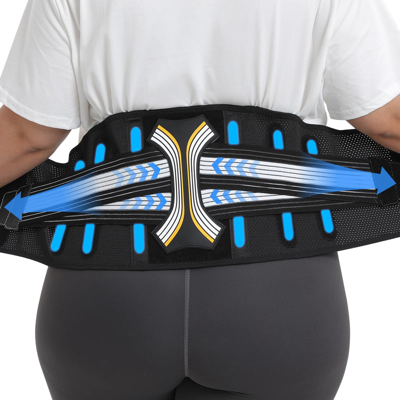 Back Brace for Lower Back Pain, Decompression Lumbar Support Belt with 3D Lumbar Pad for Men/Women Pain Relief from Sciatica, Herniated Disc, Scoliosis, M (Waist: 33"- 38") M ( Waist: 33"- 38" )