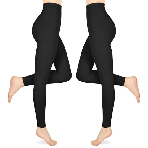 15-20mmHg Compression Pantyhose Stockings for Women & Men, 2 Pairs