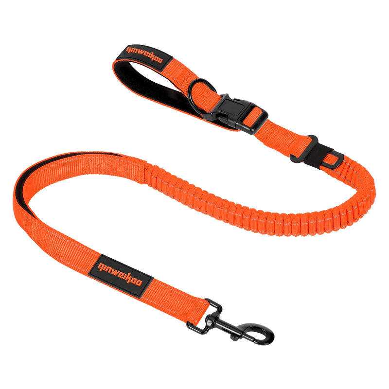 Heavy Duty Double-Handle Dog Leash with Reflective Design,4~6FT No-Pull Dog Leash for Medium to Large Dogs,Traffic Handle and Retractable Car Safety Harness with Elastic Bungee Leash. - BeesActive Australia