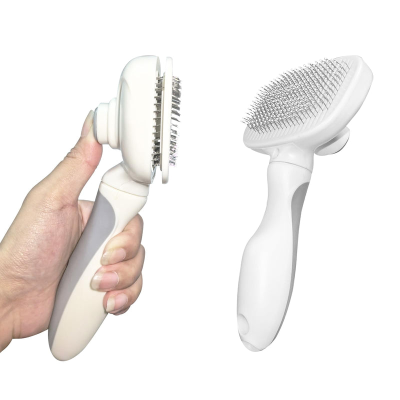 PAKEWAY Self Cleaning Slicker Brush, Grooming Brush for Cat Dog, Dog Brush for Shedding, Deshedding Brush, Gently Removes Loose Undercoat, Mats Tangled & Tangled Hair - BeesActive Australia