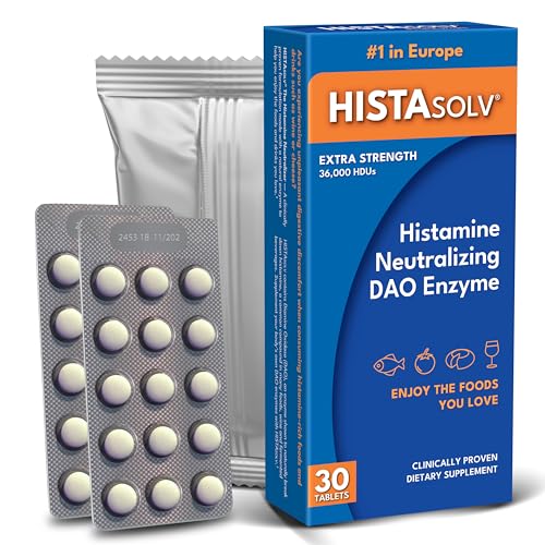 HISTAsolv Extra Strength - DAO Enzyme Supplements - Histamine Blocker 30 Ct 30 Count (Pack of 1)