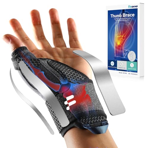 Wrist Brace & Thumb Stabilizer, Carpal Tunnel, De Quervain's Tenosynovitis, Tendonitis, Arthritis Support, Thumb Splint for Pain Relief, Women and Men (Left Hand, L/XL) Left-Black
