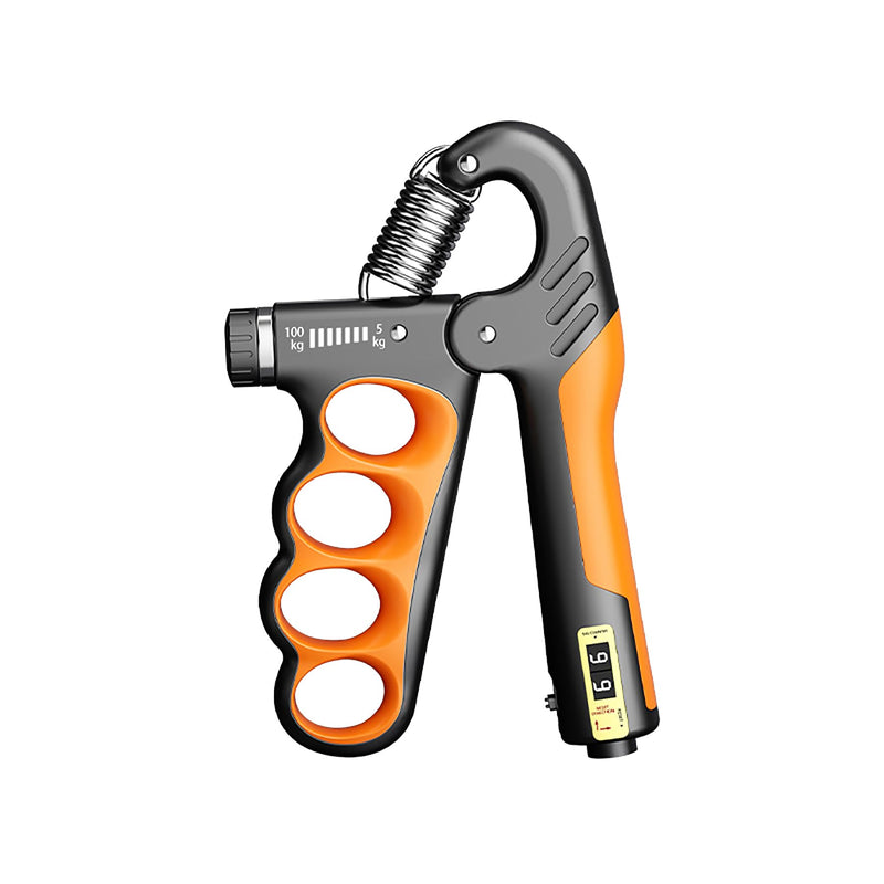 Grip Strength Trainer, Hand Grip Strengthener with Adjustable Resistance 11-220Lbs(5-100KG), Automatic Counter, Ergonomic Design, Forearm Strengthener for Musicians Athletes and Injury Recovery Orange - BeesActive Australia