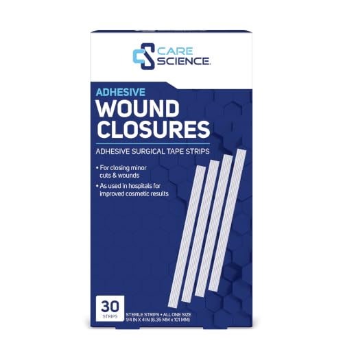 Care Science Adhesive Wound Closure Strips, 1/4 x 4in, 30 Count 1/4 x 4 in