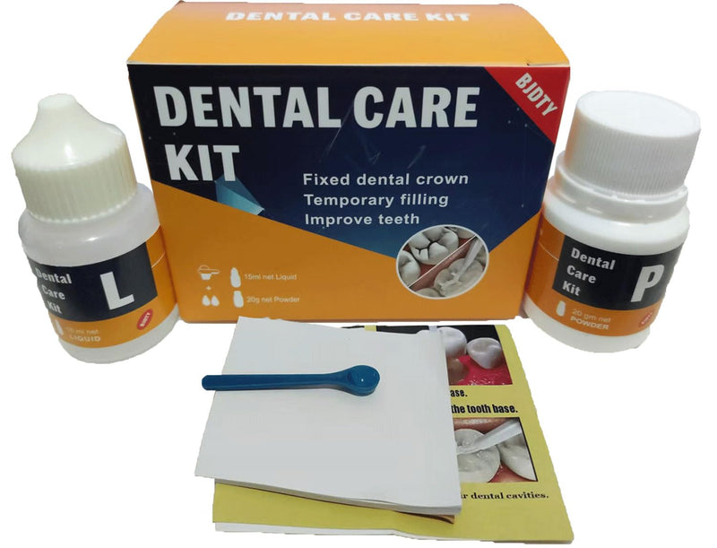 Dental Dental Restoration kit Zinc Oxide Eugenol Cement, Temporary Fixed Crown and Bridge, Tooth Repair Set,Care kit,