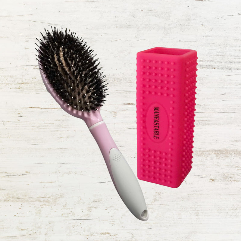 Mane & Tail Horse Brush With Multi Tasking Curry Comb - BeesActive Australia