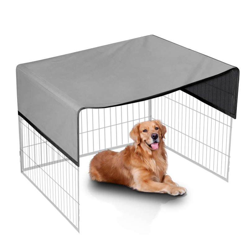 SIRUITON Dog Playpen Cover, with Sun/Rain Cover. Sun Shade Specialized Dog Playpen Fits for 24/32/40/45/50" H 8 Panels Dog Playpen. (Note: Cover Only) - BeesActive Australia