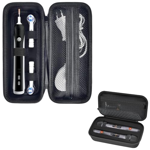 Comecase Toothbrush Travel Case with Wireless Microphone Case Compatible with JBL Wireless Two Microphone System