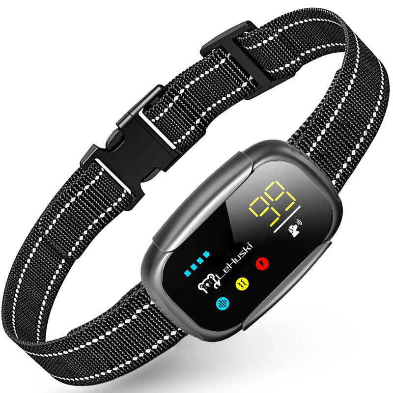 Dog Bark Collar Effective No Bark Training for Dogs of Large Medium and Small Rechargeable Anti Bark Collar for Dogs Automatic Bark Collar with 5 Adjustable Sensitivity Beep and Vibration Modes Black - BeesActive Australia