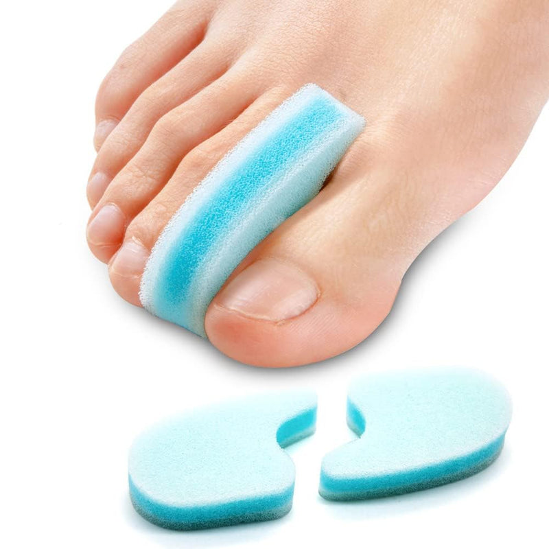 Sumiwish Foam Toe Separators, 20 Pack Breathable Toe Spacers, Reduce Friction and Relieve Corns Pain, Overlapping Toes Corrector - (Blue) Blue（20 Pack） - BeesActive Australia