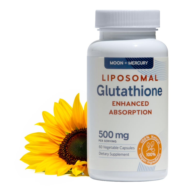 Liposomal Glutathione Supplement, 500mg, 60 Capsules | Reduced L-glutathione in liposomal veggie capsules; 500mg per serving, 30-day supply, vegan, non-GMO and gluten-free.