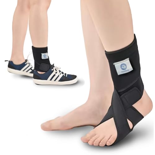 Foot Drop Brace - AFO Ankle Brace - Support for Walking and Sleeping, Soft Night Splint, Ankle Stabilizer for Foot and Ankle Support - Joint Pain Relief (LEFT FOOT) LEFT FOOT