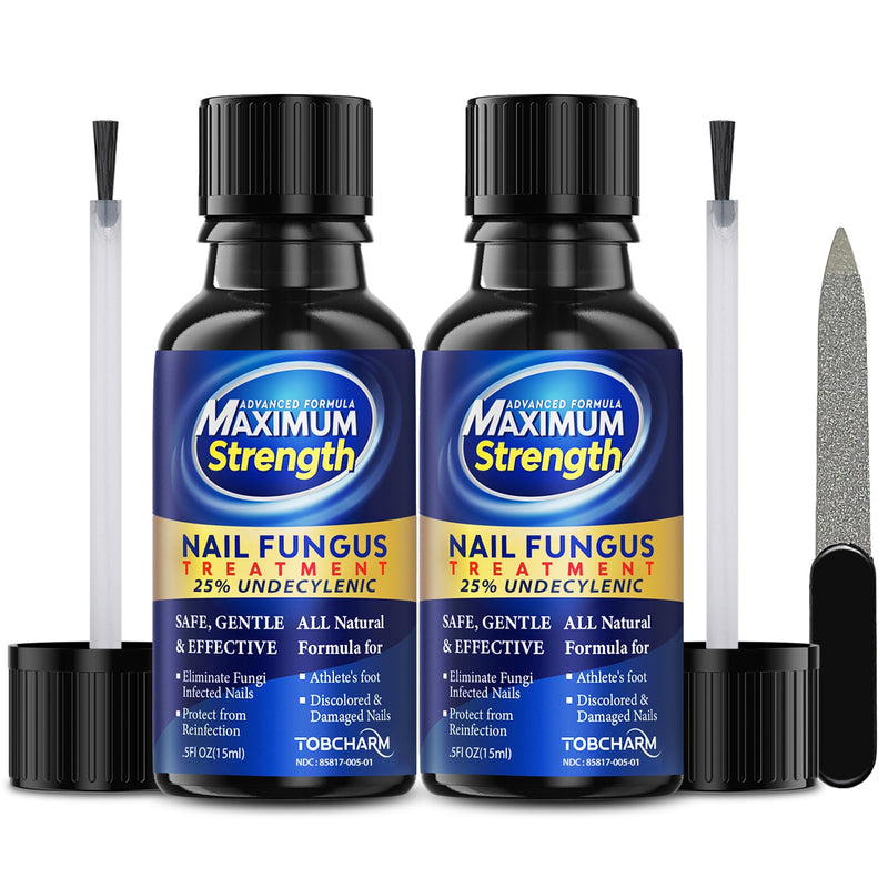 Toenail Fungus Treatment with 25% Undecylenic Acid, Toe Fungus Treatment for Toenail, Fungus Nail Treatment, Toenail Fungus Treatment Extra Strength, Fungal Nail Treatment for Athletes Foot - 2pcs - BeesActive Australia