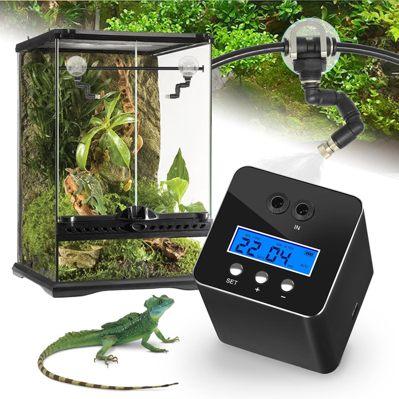 Reptile Mister System, Reptile Humidifier for Terrariums, auto Mister with 2 Spray Nozzles for Reptiles，Snakes,Frogs,Plants - PawsPlanet Australia