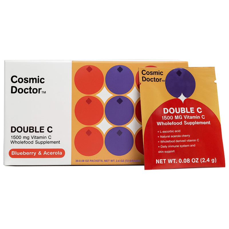 Double C 1500mg Vitamin C Supplement, Blueberry & Acerola, 30 Packets/Box