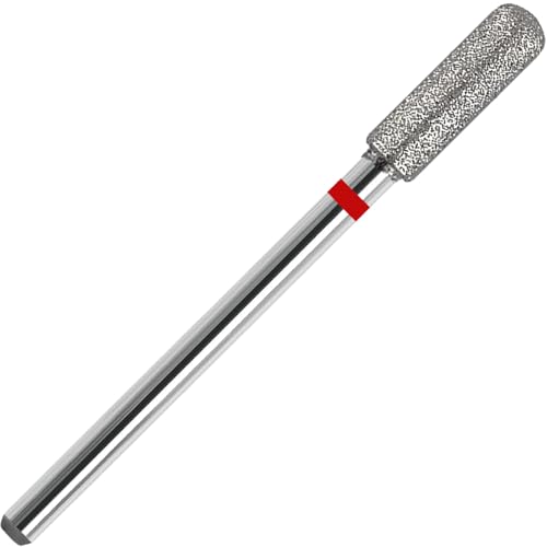 Cuticle Nail Drill Bit, Pro Diamond Cuticle Bits for Nails Nail Buffer Bit Nail Trimer, Under Nail Cleaner Cuticle Remover Nail Prepare for Nail Salon Manicure(Round Top Barrel-Fine) Mold 3-F
